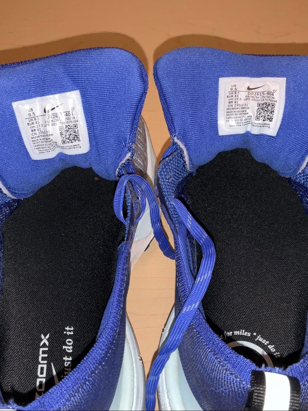 Nike Invincible 3 Running Shoes Blue Black Men’s Size 9.5